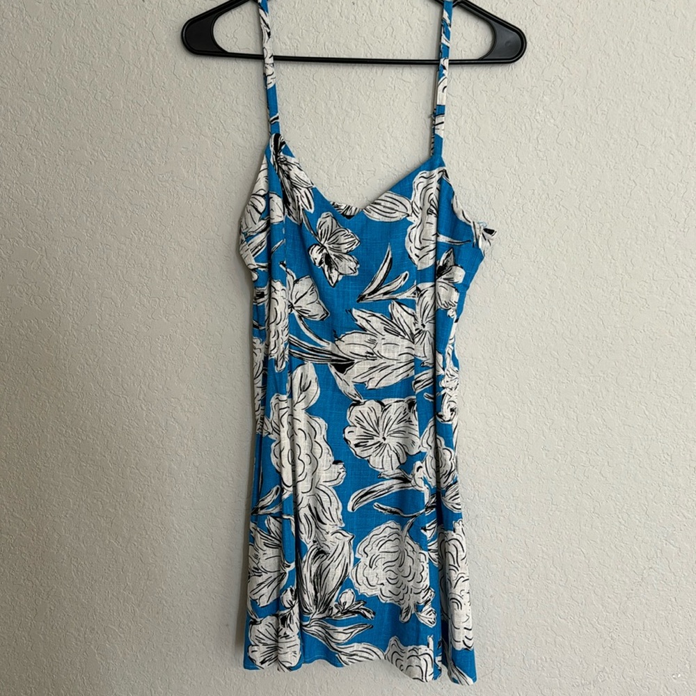 Blue floral dress